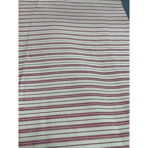 Red & Cream Striped Cotton Fabric 1 yard x 44" Wide